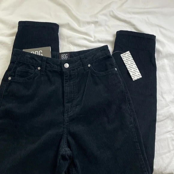 Urban Outfitters Black Corduroy Mom High-rise Pants - Picture 3 of 14